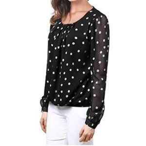 NWT DJT Polka Dot Blouse size M